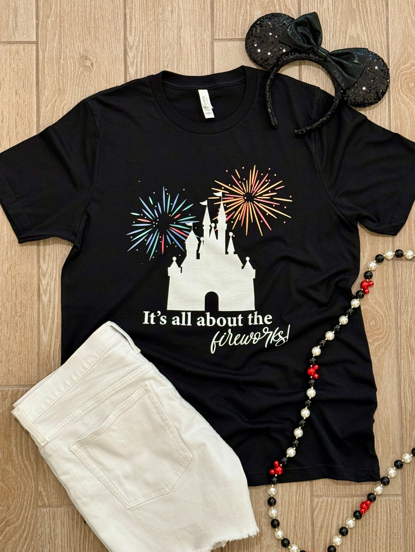 Main Street Fireworks Unisex Tee, Celebrate Magic, Perfect for Theme Parks, Birthday Parties, Casual Wear, Great Gift Idea