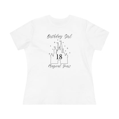 Magical 18th Birthday Girl Tee | Fun Cotton Shirt for Celebrations, Castle Lover Tee, Birthday Gift, Party Outfit, Casual Wear, Gift for Her