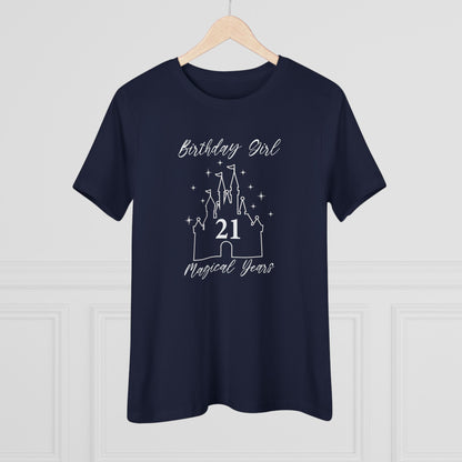 Magical 21st Birthday Girl Tee | Fun Cotton Shirt for Celebrations, Castle Lover Tee, Birthday Gift, Party Outfit, Casual Wear, Gift for Her