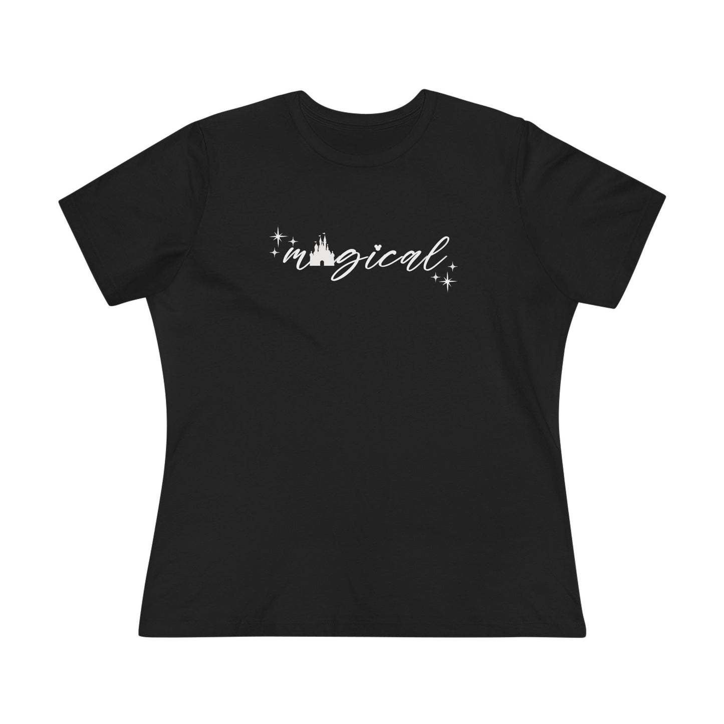 Magical Castle Women's Cotton Tee - Enchanting, Comfortable Top, Gift for Her, Casual Wear, Cute Graphic Shirt, Everyday Style