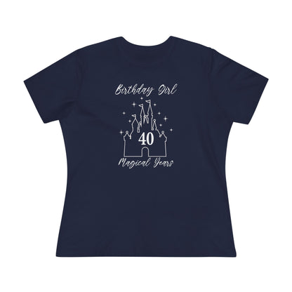Magical 40th Birthday Girl Tee | Fun Cotton Shirt for Celebrations, Castle Lover Tee, Birthday Gift, Party Outfit, Casual Wear, Gift for Her