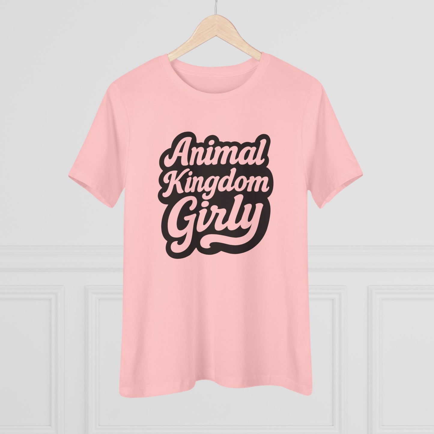 Nature's Kingdom Girly Women's Cotton Tee - Cute Casual T-Shirt, Gift for Animal Lovers, Girly Apparel, Nature Shirt, Sustainable Fashion