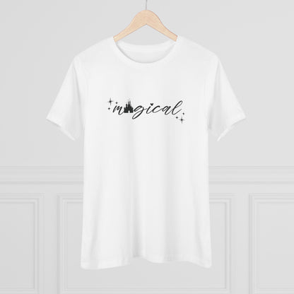 Magical Castle Women's Cotton Tee - Enchanting, Comfortable Top, Gift for Her, Casual Wear, Cute Graphic Shirt, Everyday Style