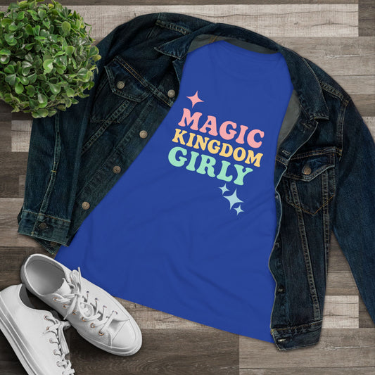 Main Street Girly Women's Cotton Tee, Disney T-Shirt, Pastel Graphic Tee, Cute Summer Shirt, Gift for Theme Park Lovers