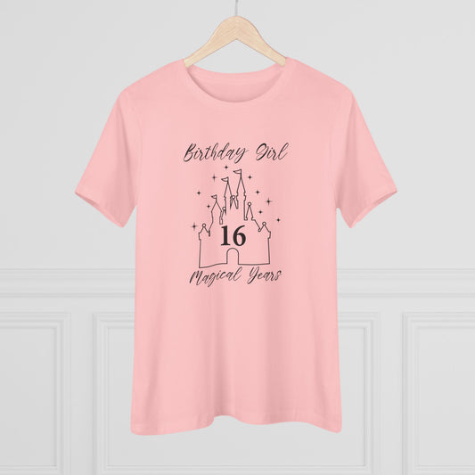 Magical 16th Birthday Girl Tee | Fun Cotton Shirt for Celebrations, Birthday Gift, Party Outfit, Casual Wear, Castle Lover Tee