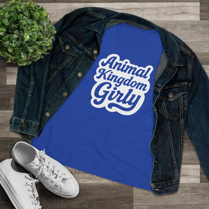 Nature's Kingdom Girly Women's Cotton Tee - Cute Casual T-Shirt, Gift for Animal Lovers, Girly Apparel, Nature Shirt, Sustainable Fashion
