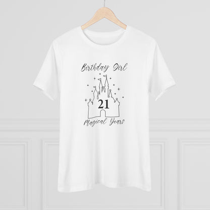 Magical 21st Birthday Girl Tee | Fun Cotton Shirt for Celebrations, Castle Lover Tee, Birthday Gift, Party Outfit, Casual Wear, Gift for Her