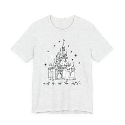 Magical Castle Tee - Meet Me by the Castle Graphic, Unisex Short Sleeve, Ideal for Theme Park Lovers, Gift for Adults, Dreamy Theme