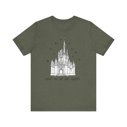 Magical Castle Tee - Meet Me by the Castle Graphic, Unisex Short Sleeve, Ideal for Theme Park Lovers, Gift for Adults, Dreamy Theme