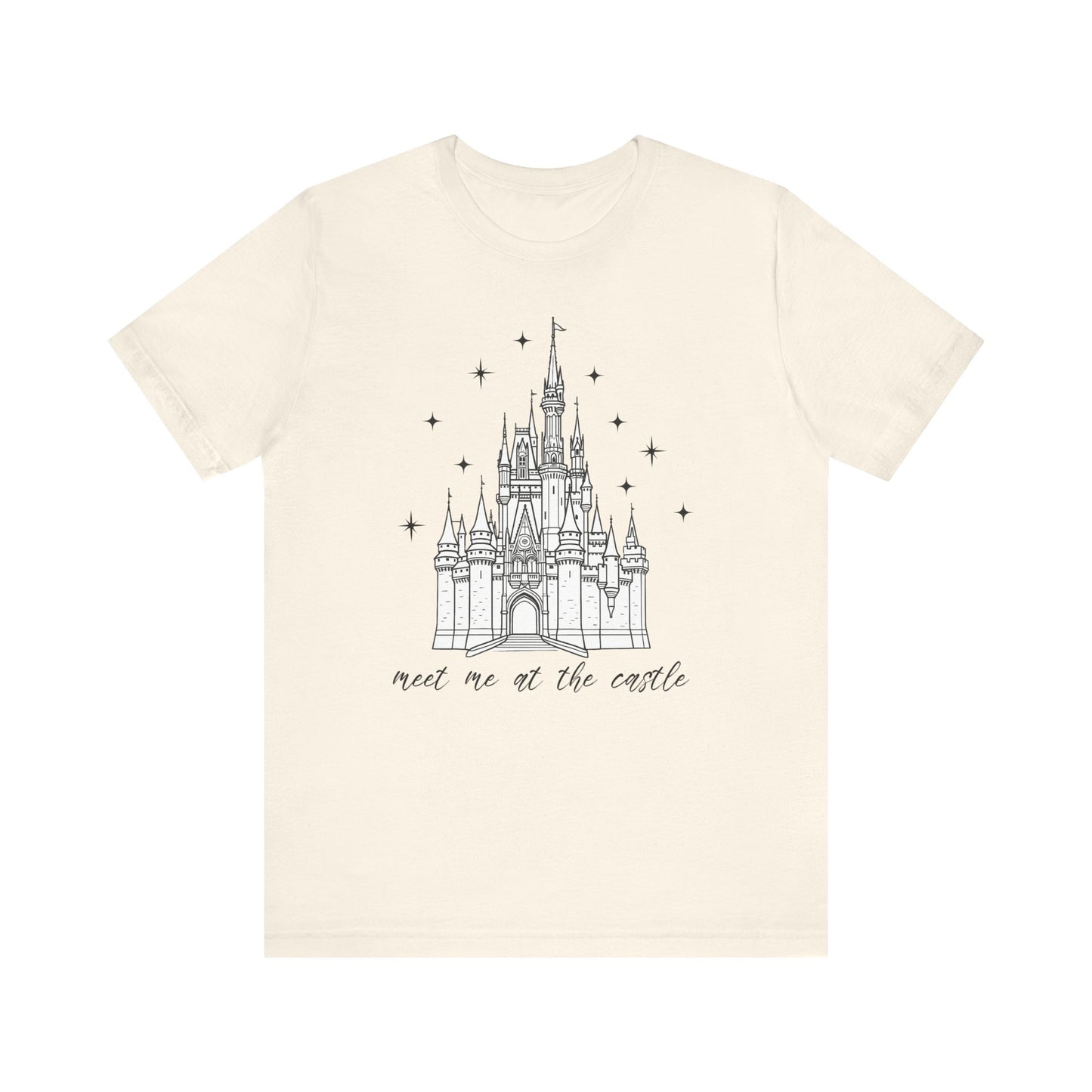 Magical Castle Tee - Meet Me by the Castle Graphic, Unisex Short Sleeve, Ideal for Theme Park Lovers, Gift for Adults, Dreamy Theme