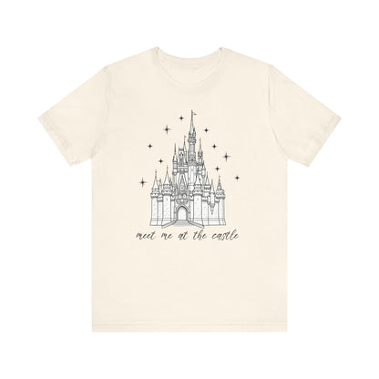 Magical Castle Tee - Meet Me by the Castle Graphic, Unisex Short Sleeve, Ideal for Theme Park Lovers, Gift for Adults, Dreamy Theme