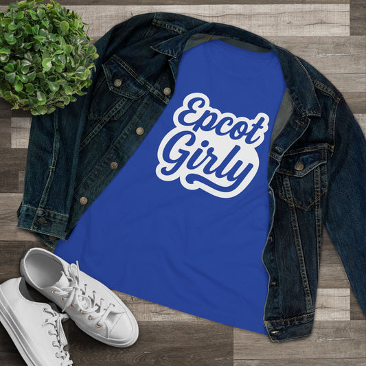 Around the World Girly Women's Cotton Tee, Cute Graphic T-Shirt, Theme Park Lover Gift, Casual Wear, Summer Outing Style, Travel Tee