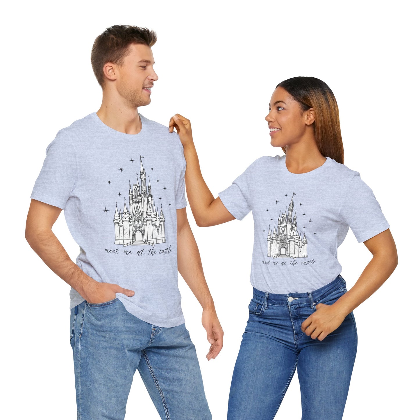 Magical Castle Tee - Meet Me by the Castle Graphic, Unisex Short Sleeve, Ideal for Theme Park Lovers, Gift for Adults, Dreamy Theme