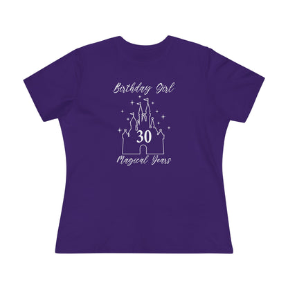 Magical 30th Birthday Girl Tee | Fun Cotton Shirt for Celebrations, Castle Lover Tee, Birthday Gift, Party Outfit, Casual Wear, Gift for Her