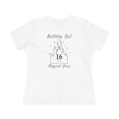 Magical 16th Birthday Girl Tee | Fun Cotton Shirt for Celebrations, Birthday Gift, Party Outfit, Casual Wear, Castle Lover Tee