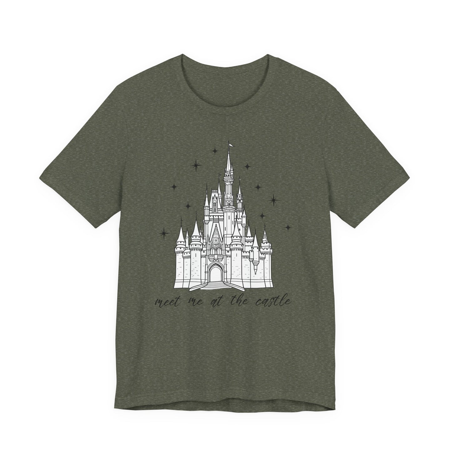Magical Castle Tee - Meet Me by the Castle Graphic, Unisex Short Sleeve, Ideal for Theme Park Lovers, Gift for Adults, Dreamy Theme
