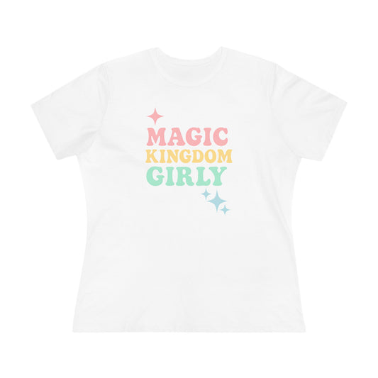 Main Street Girly Women's Cotton Tee, Disney T-Shirt, Pastel Graphic Tee, Cute Summer Shirt, Gift for Theme Park Lovers