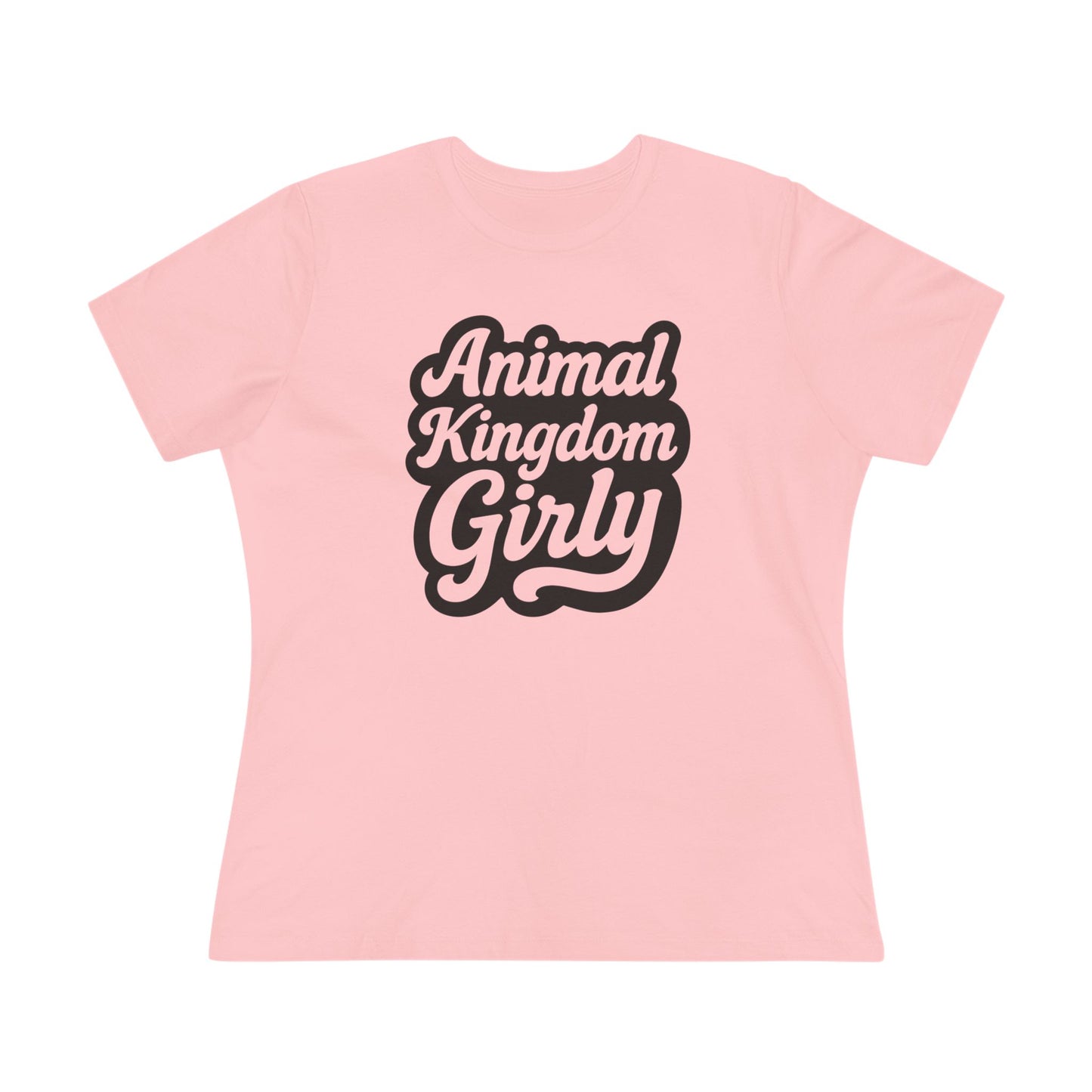 Nature's Kingdom Girly Women's Cotton Tee - Cute Casual T-Shirt, Gift for Animal Lovers, Girly Apparel, Nature Shirt, Sustainable Fashion