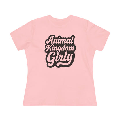 Nature's Kingdom Girly Women's Cotton Tee - Cute Casual T-Shirt, Gift for Animal Lovers, Girly Apparel, Nature Shirt, Sustainable Fashion