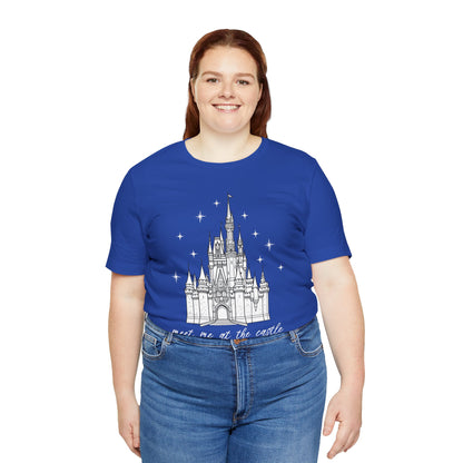 Magical Castle Tee - Meet Me by the Castle Graphic, Unisex Short Sleeve, Ideal for Theme Park Lovers, Gift for Adults, Dreamy Theme