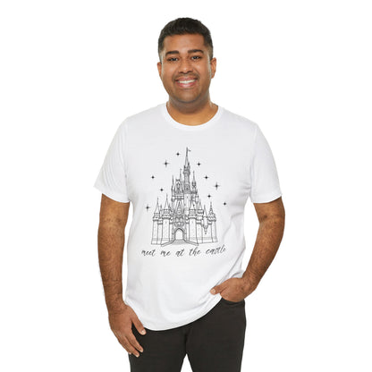 Magical Castle Tee - Meet Me by the Castle Graphic, Unisex Short Sleeve, Ideal for Theme Park Lovers, Gift for Adults, Dreamy Theme
