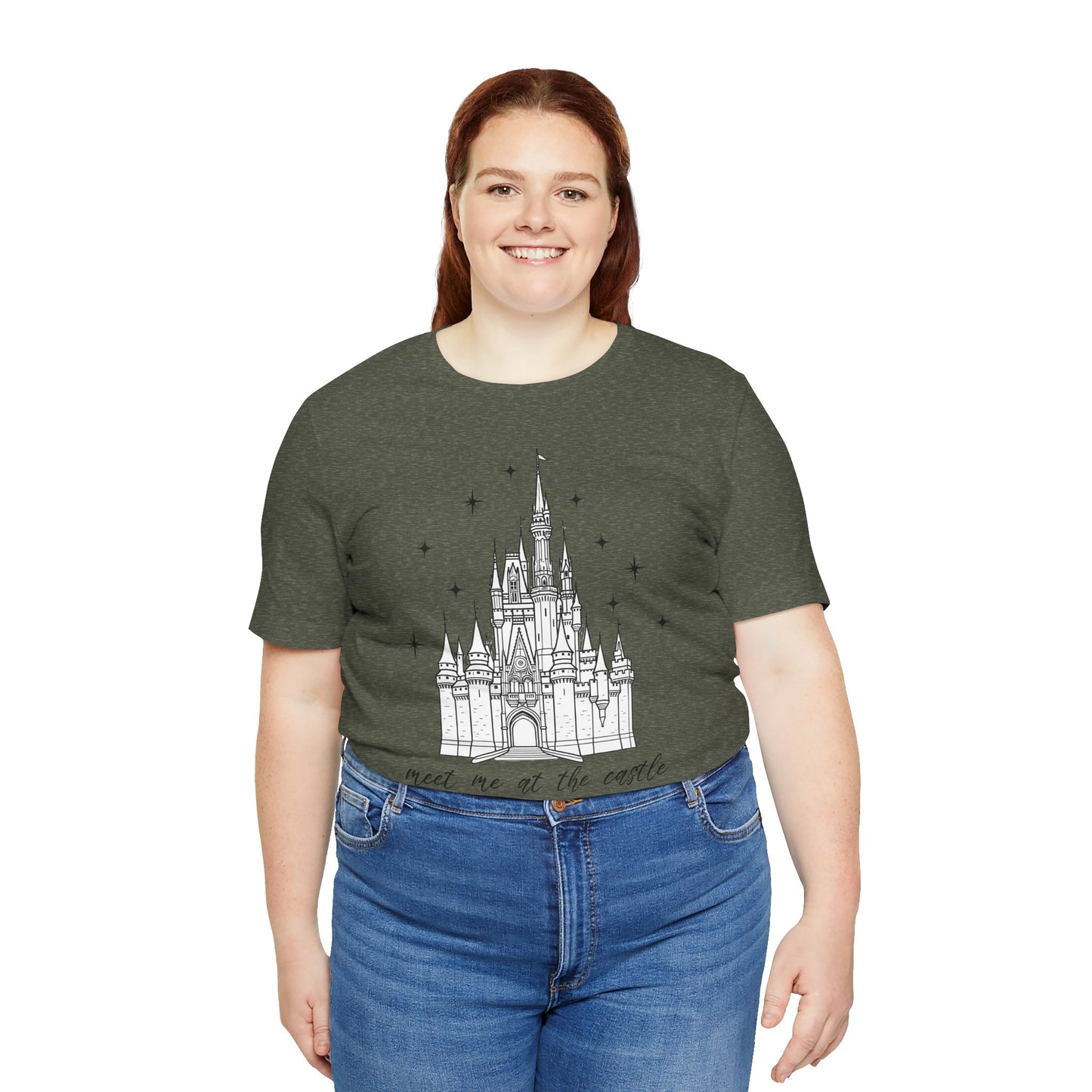 Magical Castle Tee - Meet Me by the Castle Graphic, Unisex Short Sleeve, Ideal for Theme Park Lovers, Gift for Adults, Dreamy Theme