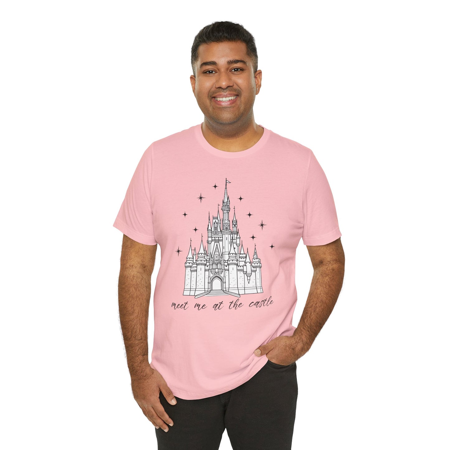 Magical Castle Tee - Meet Me by the Castle Graphic, Unisex Short Sleeve, Ideal for Theme Park Lovers, Gift for Adults, Dreamy Theme