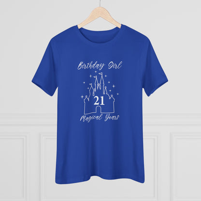 Magical 21st Birthday Girl Tee | Fun Cotton Shirt for Celebrations, Castle Lover Tee, Birthday Gift, Party Outfit, Casual Wear, Gift for Her
