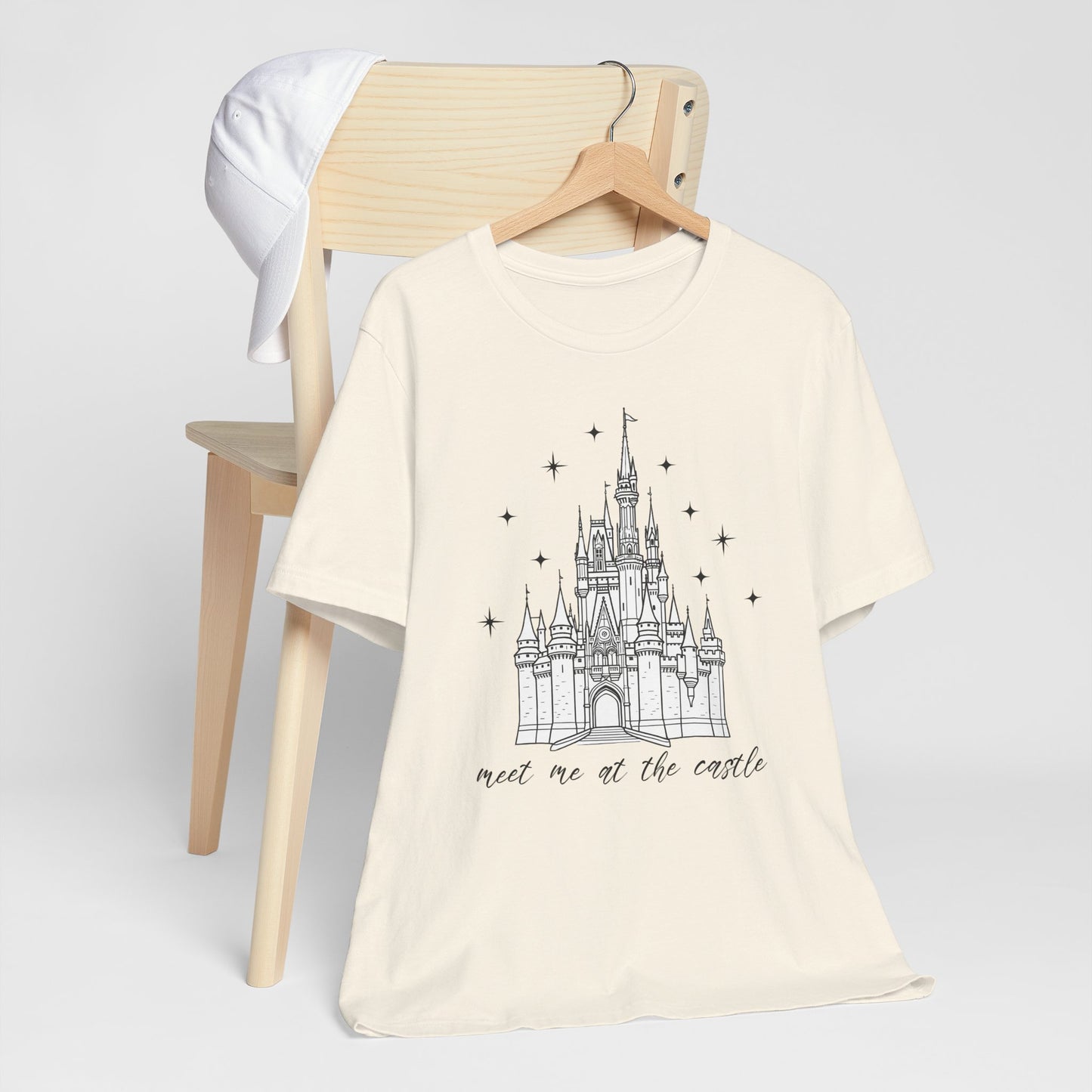 Magical Castle Tee - Meet Me by the Castle Graphic, Unisex Short Sleeve, Ideal for Theme Park Lovers, Gift for Adults, Dreamy Theme