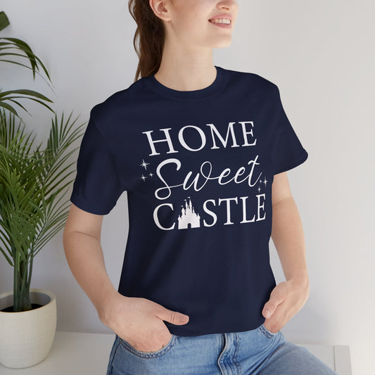 Home Sweet Castle Tee | Unisex Jersey T-Shirt, Cozy Gift for Theme Park Lovers, Housewarming Gift, Casual Wear