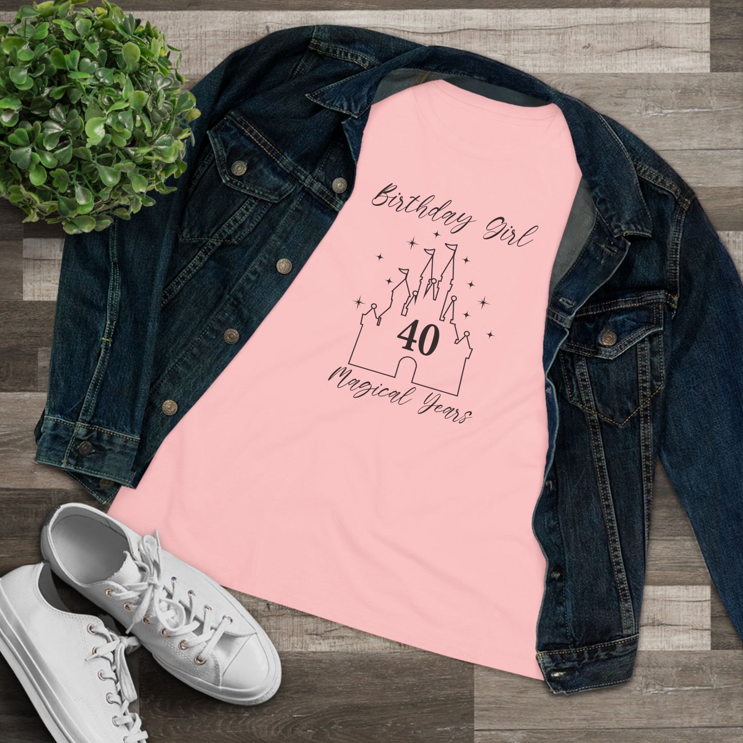 Magical 40th Birthday Girl Tee | Fun Cotton Shirt for Celebrations, Castle Lover Tee, Birthday Gift, Party Outfit, Casual Wear, Gift for Her