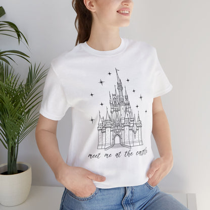 Magical Castle Tee - Meet Me by the Castle Graphic, Unisex Short Sleeve, Ideal for Theme Park Lovers, Gift for Adults, Dreamy Theme