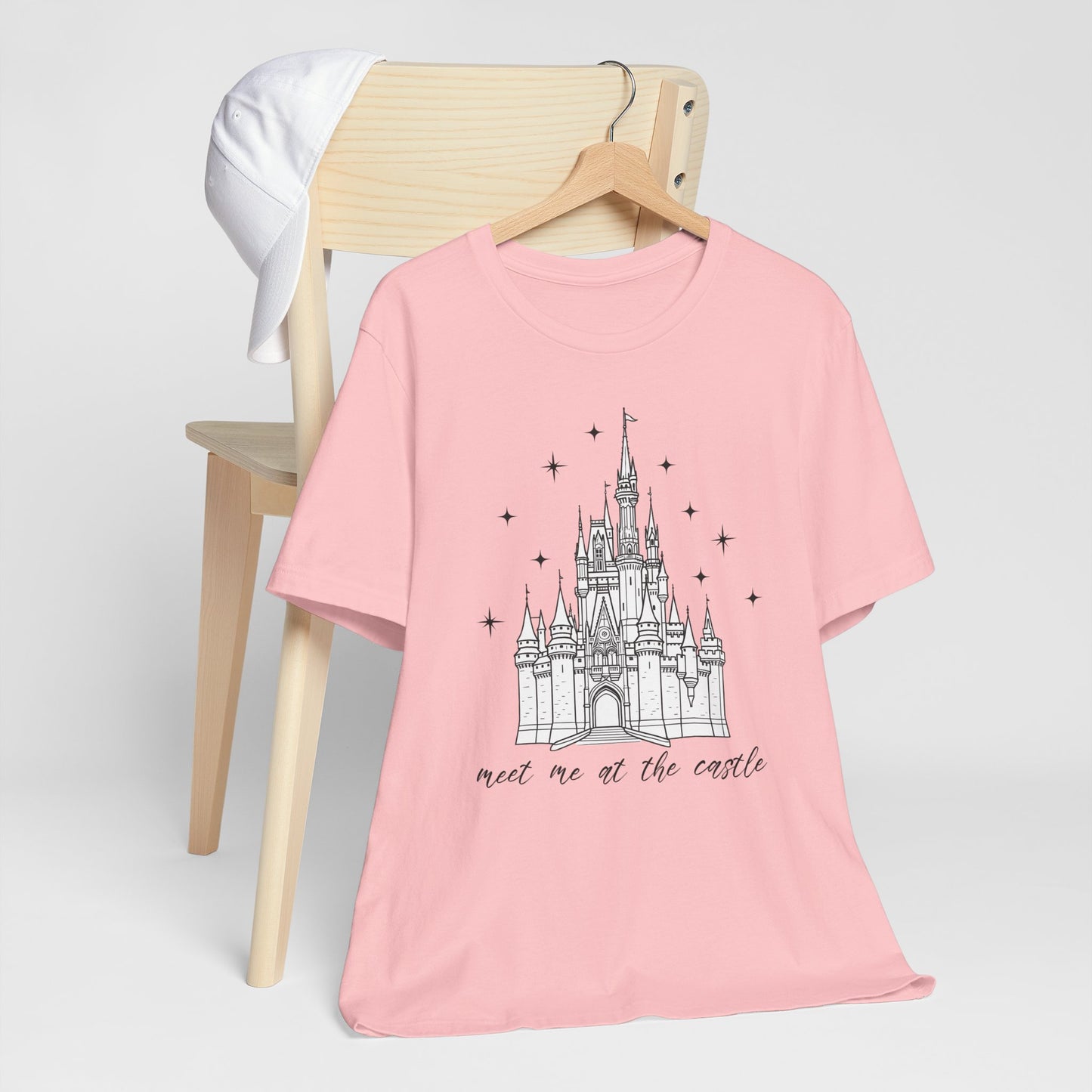 Magical Castle Tee - Meet Me by the Castle Graphic, Unisex Short Sleeve, Ideal for Theme Park Lovers, Gift for Adults, Dreamy Theme