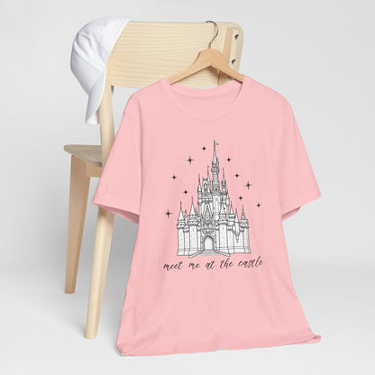 Magical Castle Tee - Meet Me by the Castle Graphic, Unisex Short Sleeve, Ideal for Theme Park Lovers, Gift for Adults, Dreamy Theme