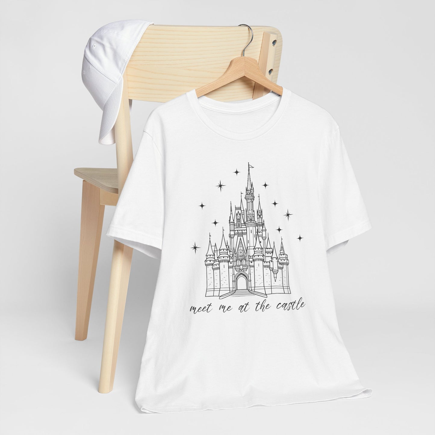Magical Castle Tee - Meet Me by the Castle Graphic, Unisex Short Sleeve, Ideal for Theme Park Lovers, Gift for Adults, Dreamy Theme