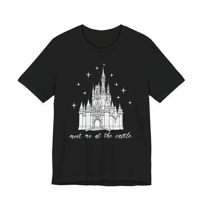 Magical Castle Tee - Meet Me by the Castle Graphic, Unisex Short Sleeve, Ideal for Theme Park Lovers, Gift for Adults, Dreamy Theme