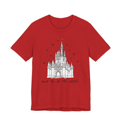 Magical Castle Tee - Meet Me by the Castle Graphic, Unisex Short Sleeve, Ideal for Theme Park Lovers, Gift for Adults, Dreamy Theme