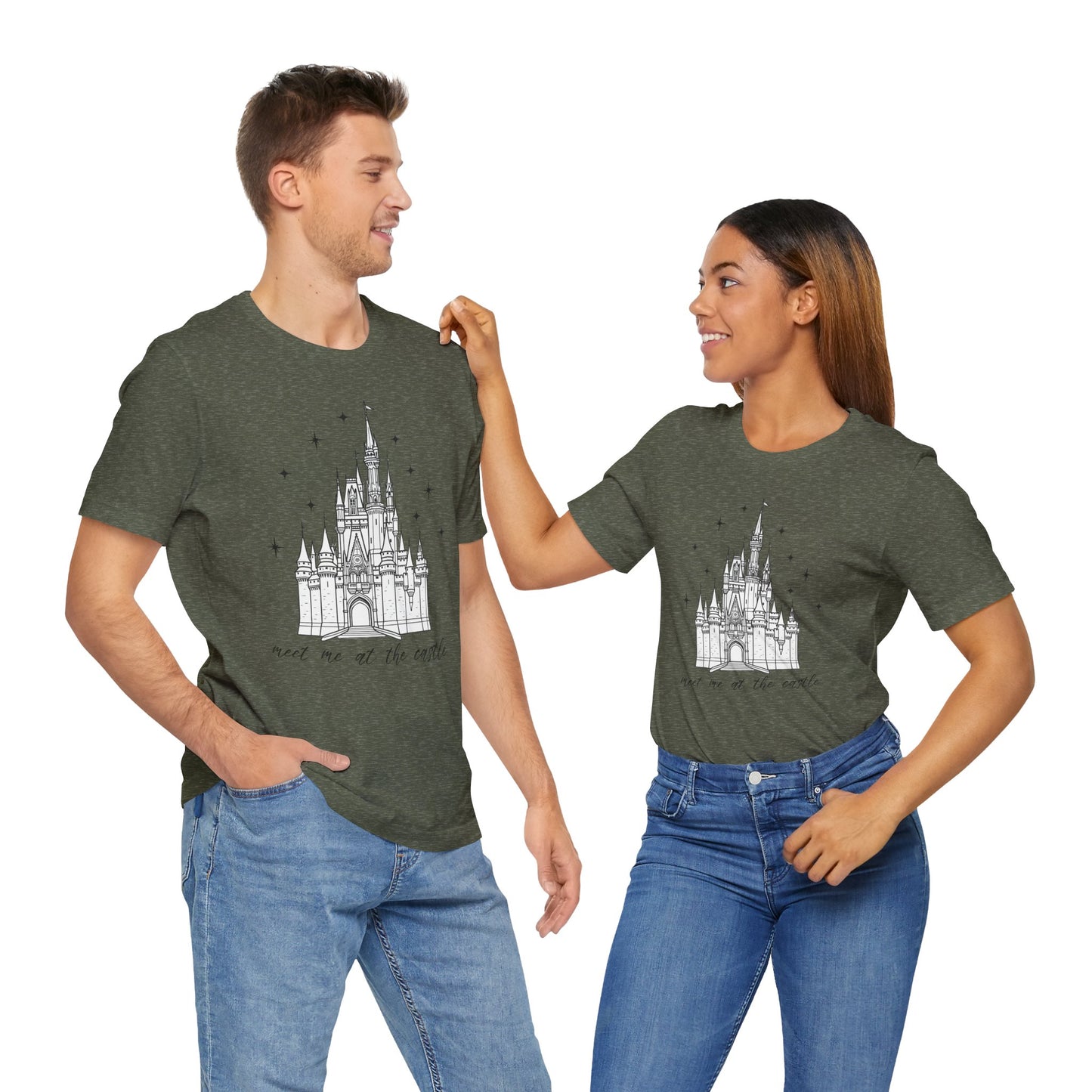 Magical Castle Tee - Meet Me by the Castle Graphic, Unisex Short Sleeve, Ideal for Theme Park Lovers, Gift for Adults, Dreamy Theme