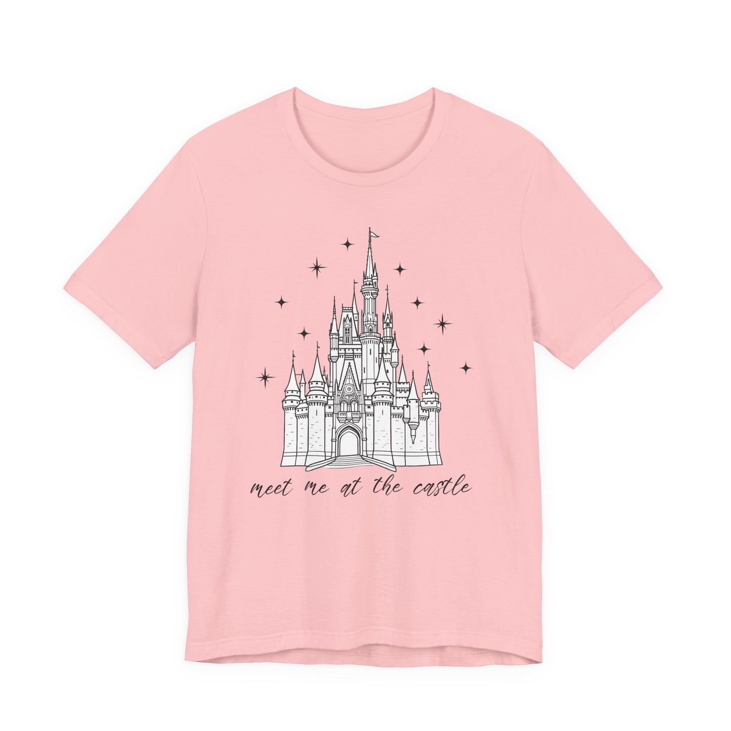Magical Castle Tee - Meet Me by the Castle Graphic, Unisex Short Sleeve, Ideal for Theme Park Lovers, Gift for Adults, Dreamy Theme
