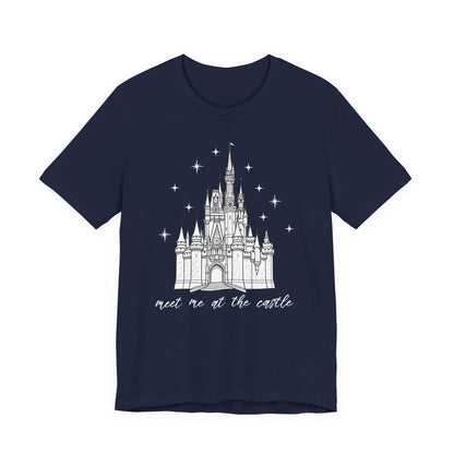 Magical Castle Tee - Meet Me by the Castle Graphic, Unisex Short Sleeve, Ideal for Theme Park Lovers, Gift for Adults, Dreamy Theme