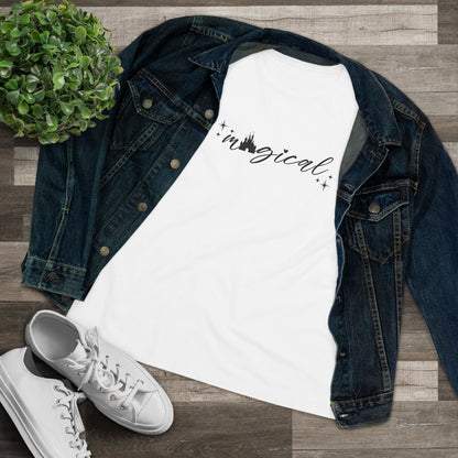 Magical Castle Women's Cotton Tee - Enchanting, Comfortable Top, Gift for Her, Casual Wear, Cute Graphic Shirt, Everyday Style