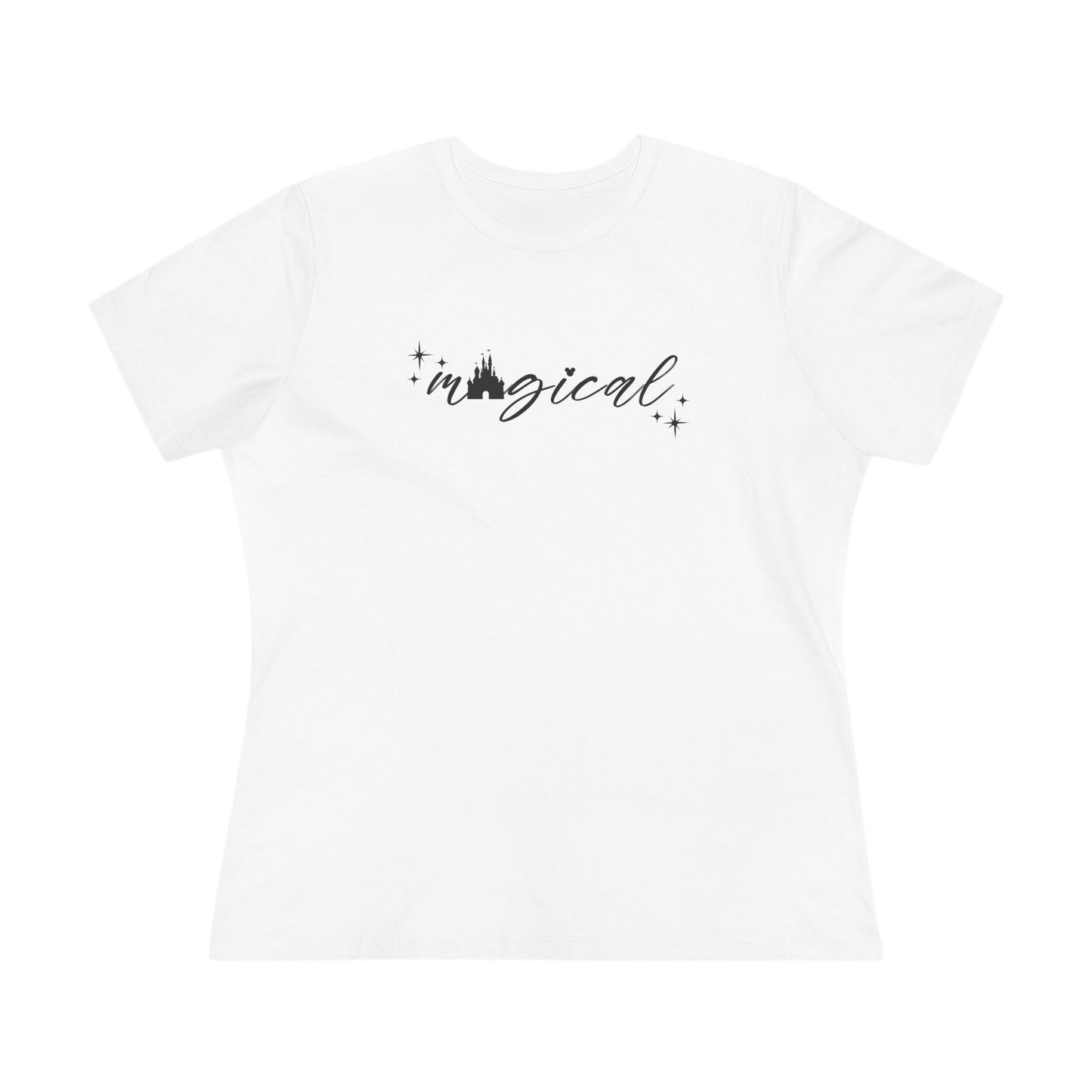 Magical Castle Women's Cotton Tee - Enchanting, Comfortable Top, Gift for Her, Casual Wear, Cute Graphic Shirt, Everyday Style