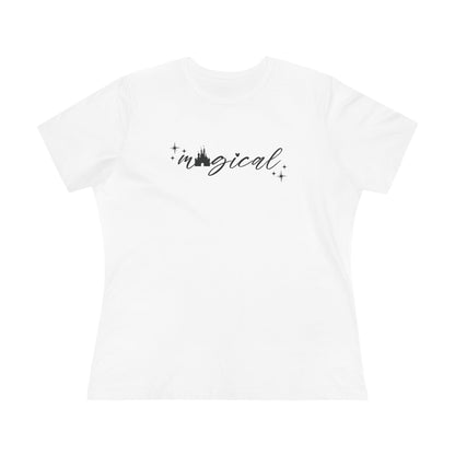 Magical Castle Women's Cotton Tee - Enchanting, Comfortable Top, Gift for Her, Casual Wear, Cute Graphic Shirt, Everyday Style