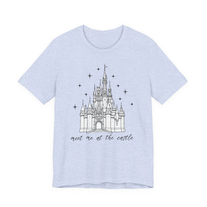 Magical Castle Tee - Meet Me by the Castle Graphic, Unisex Short Sleeve, Ideal for Theme Park Lovers, Gift for Adults, Dreamy Theme