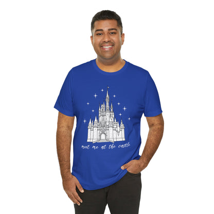 Magical Castle Tee - Meet Me by the Castle Graphic, Unisex Short Sleeve, Ideal for Theme Park Lovers, Gift for Adults, Dreamy Theme